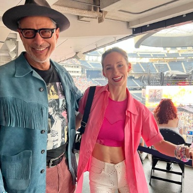 Charlie Ocean Goldblum's Parents, Jeff Goldblum and Emily Livingston,  at Taylor Swift: The Eras Tour.